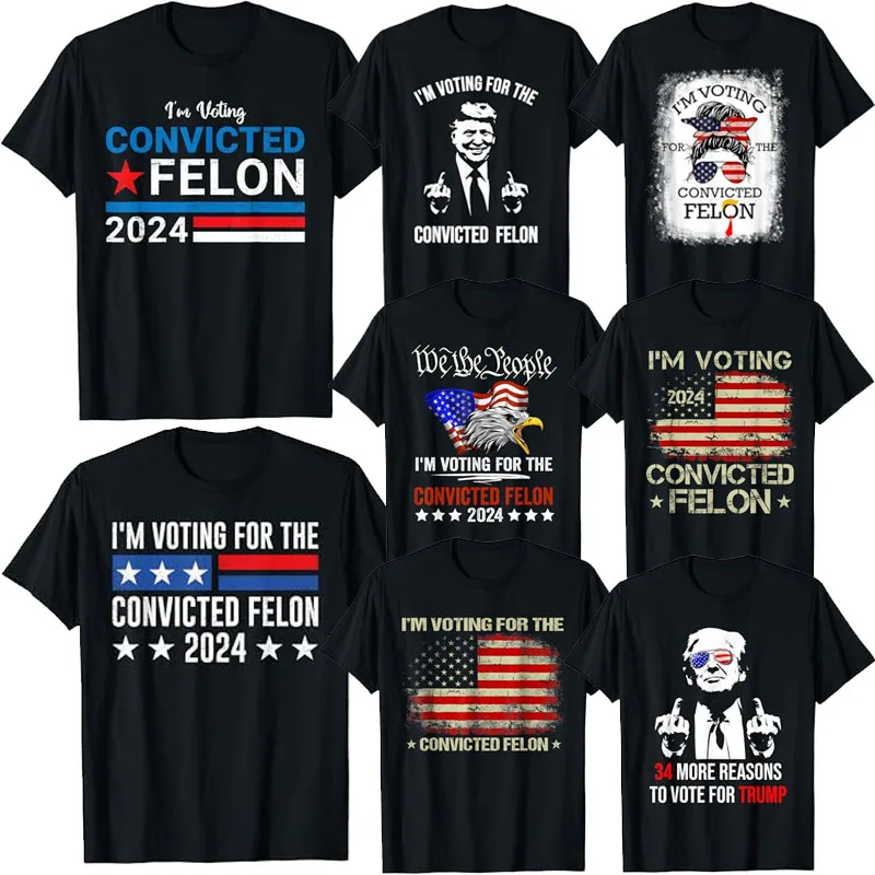 

I'm Voting Felon 2024 Voting for Felon Men Convicted Felon T-Shirt Trump Convicted Felon, 34 More Reasons To Vote for Trump Tees