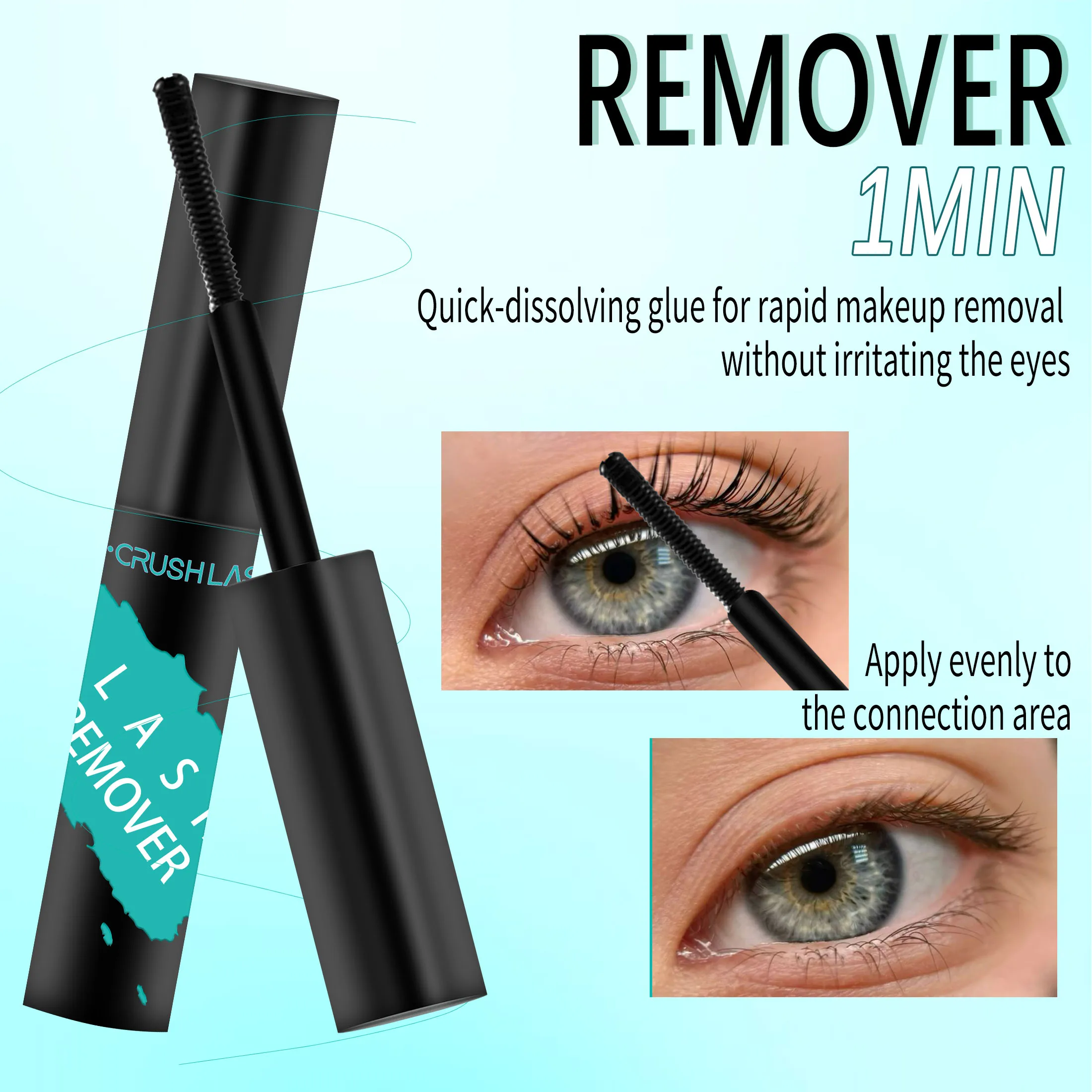 DIYクラスターまつげ接着剤メイクツールつけまつげ新ダブルヘッド2 in 1ボンド＆シールまつげ接着剤防水長持ち