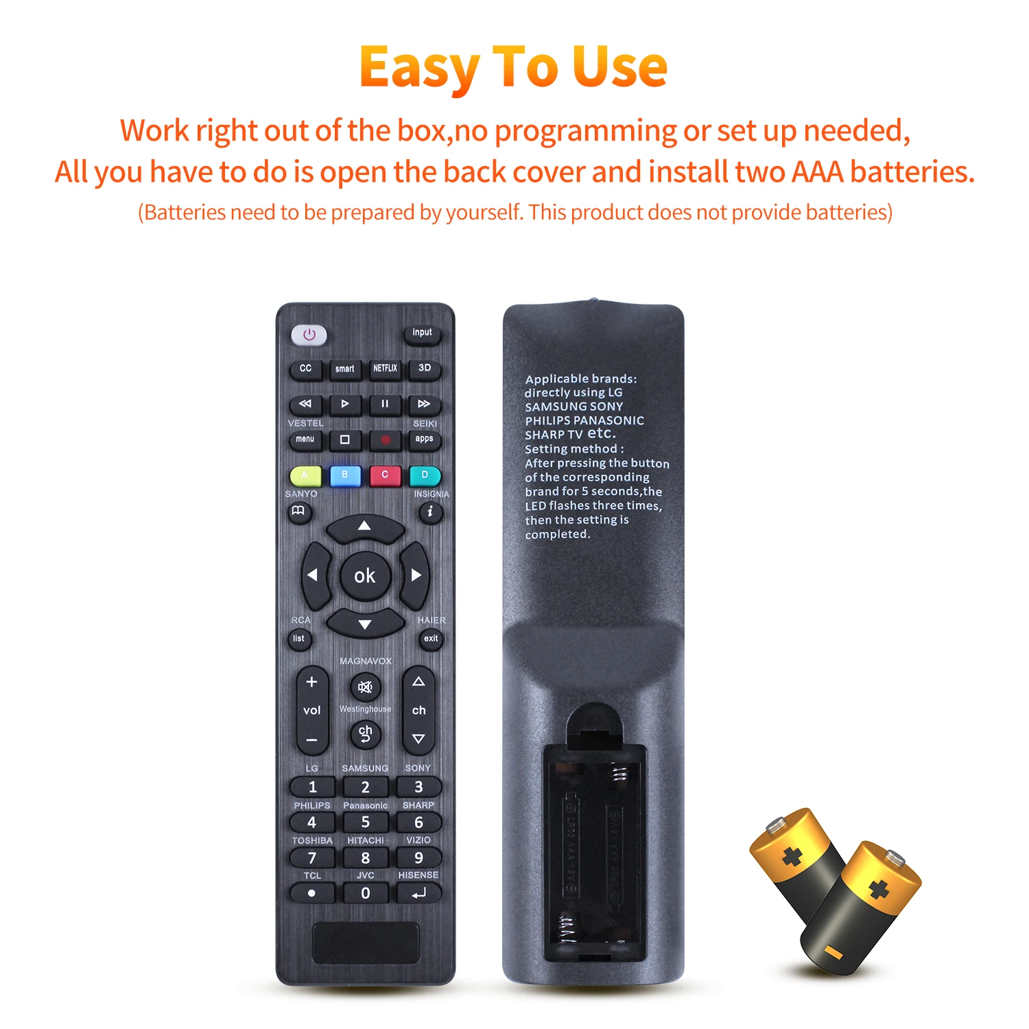 Universal G006 TV Remote Replacement Control Compatible with LG And Multiple Brands