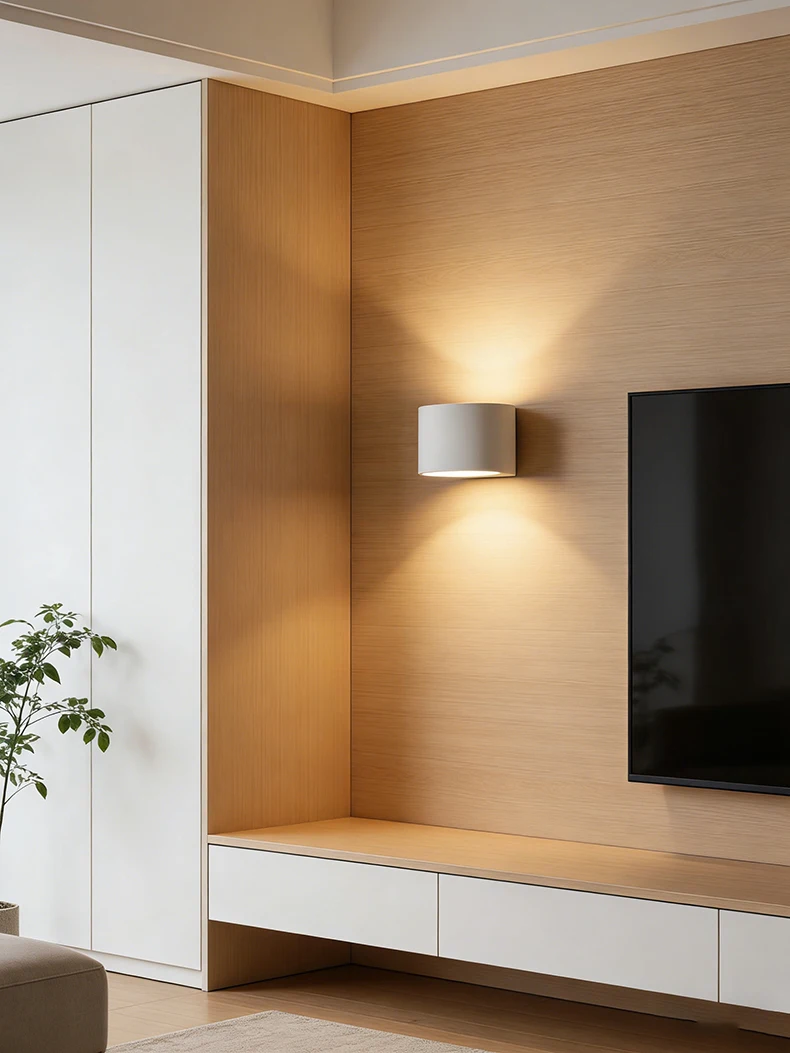 White Gypsum LED Wall Lamp Atmosphere Sconce