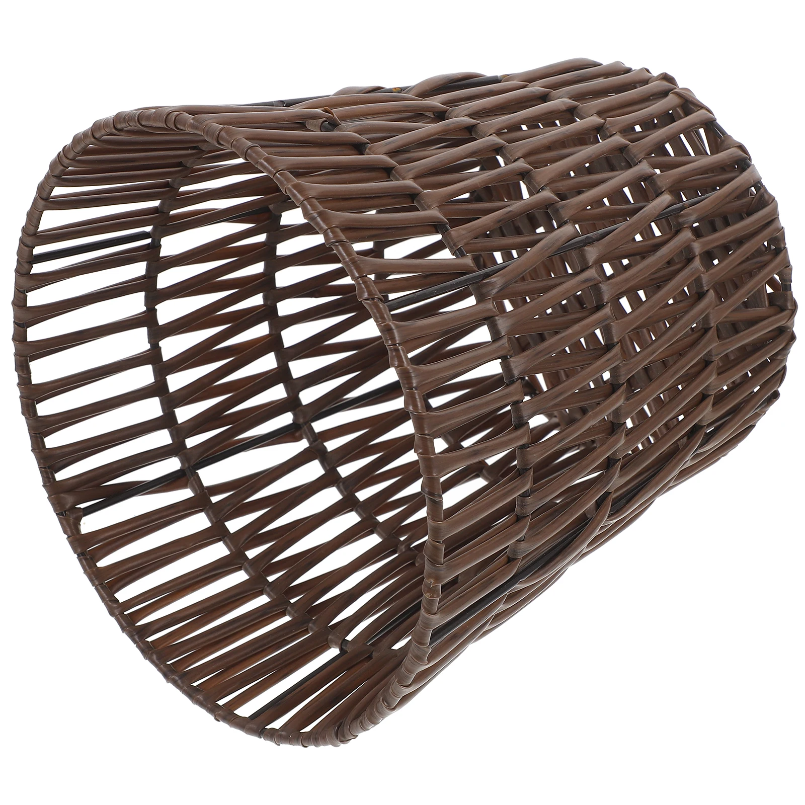 

Woven Storage Basket Trash Bin Clothes Organizer 20x20x15cm Beige Laundry Container Waste Basket Reusable Home Storage