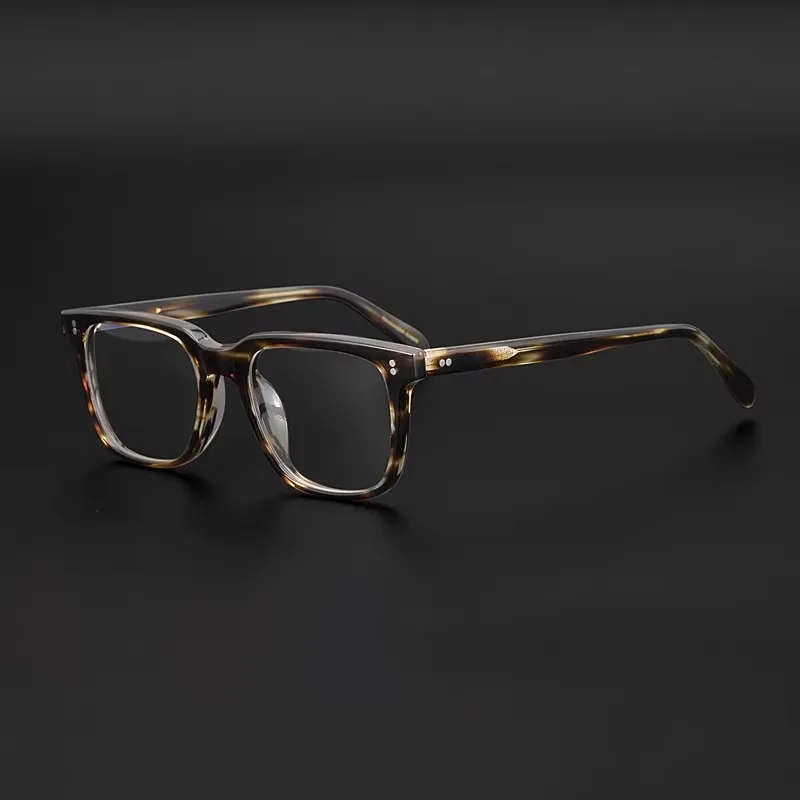 

Classic and Artistic Men Women Myopia Glasses Frame Fashionable Square Frame Round Face Anti-blue Light Handcrafted Plate Retro