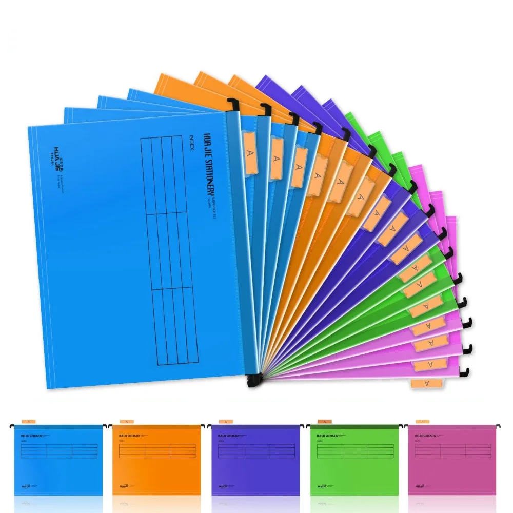 PVC A4 Quick Labor Folder with Hook A4 A4 Suspension Files Suspended Type Color Random Hanging File Folders Home Organization