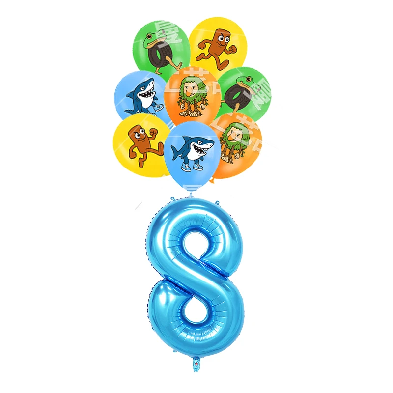 Tralalero Tralala Palloncini Cake Topper Sfondo Tungtung Sahur Brainrot Compleanno Baby Shower Genere Rivela Decorazione del partito Regalo