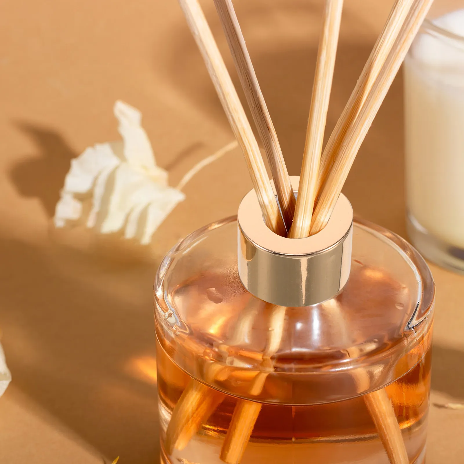 10Pcs Replacement Reed Diffuser Lids Unique Design Leakproof Aromatherapy Bottle Caps Compatible with Empty Glass Diffuser Jars