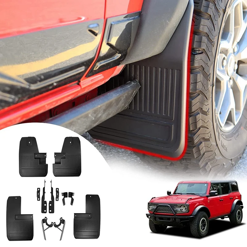 

Mud Flaps For Ford Bronco Accessories 2021 2022 2023 2/4 Door Front And Rear Splash Guard Fender Mudguard