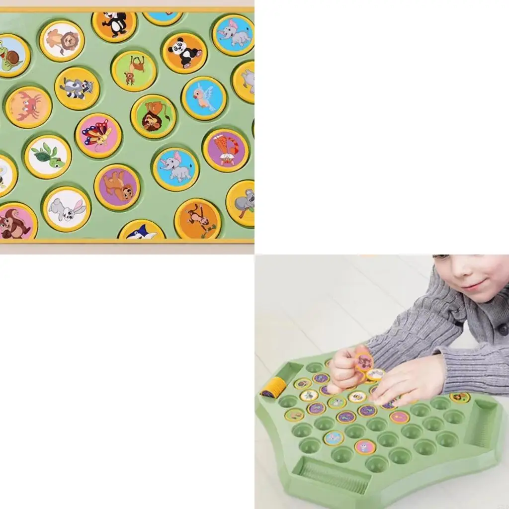 

Животные фрукты переворачивают шахматные когнитивные памяти, играет на достоинство родителей-ребенка интерактивная игрушка