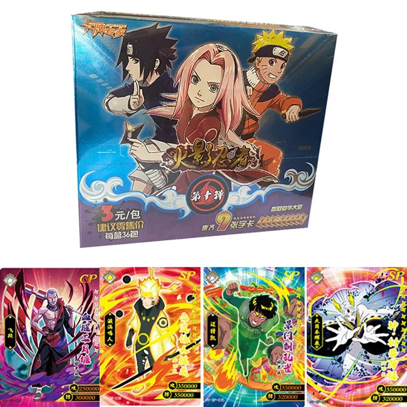 

Official Genuine Naruto Collectible Cards - SP Holo Cards Sasuke Naruto Sakura Refractive ZR Cards Anime Peripherals Toy Gifts