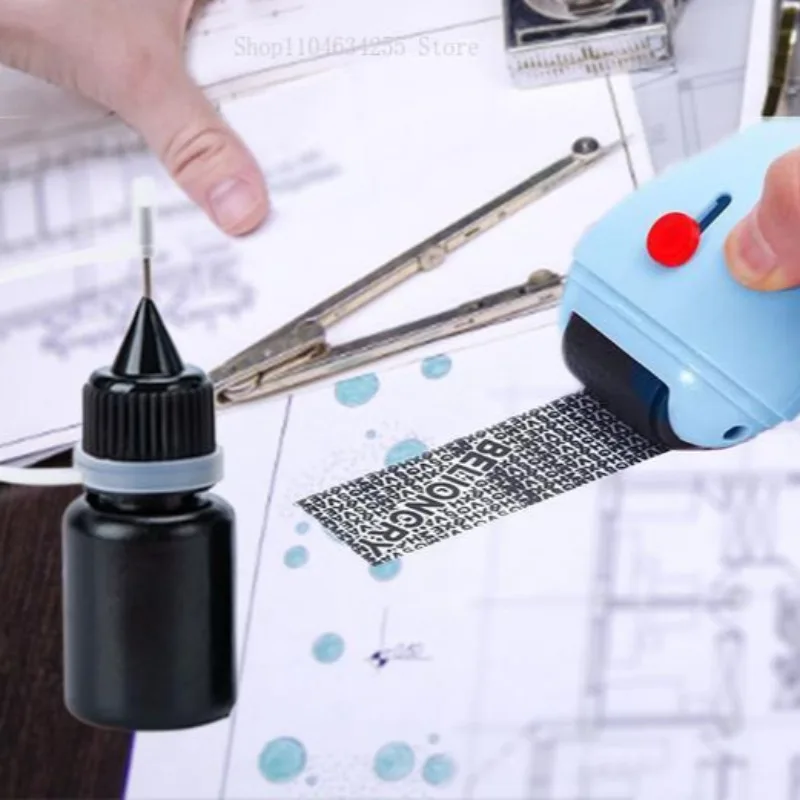 5ml Black Ink Refills Information Eliminator Privacy Theft Protect ID Security Stamp Messy Code Confidential Seal Supplies