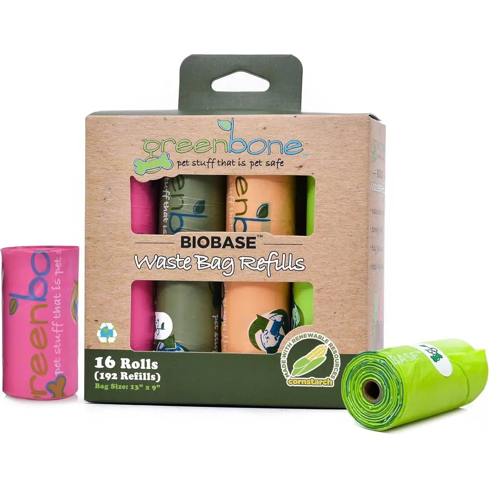 

Odor-Blocking Multicolor Dog Waste Bag Rolls, 16 Packs, 192 Bags, Bulk Nature-Themed Pack
