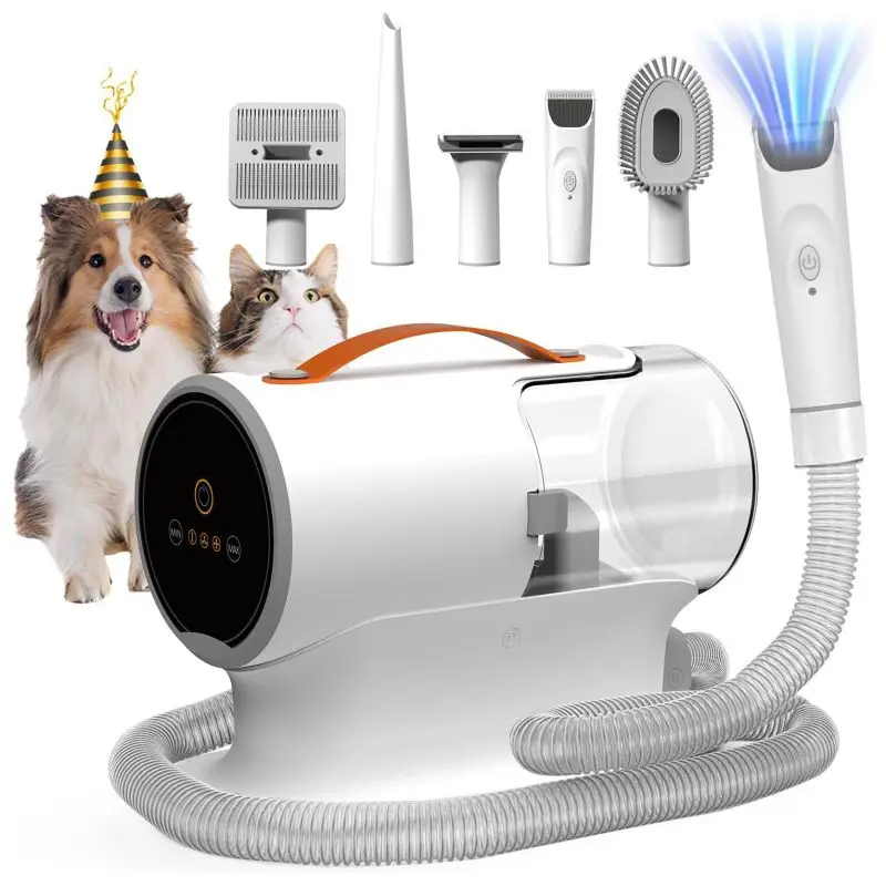 

Wholesale 5 In 1 Pet Dog Grooming Kit 2L Large Capacity Dog Grooming Vacuum For Shedding Grooming Hair