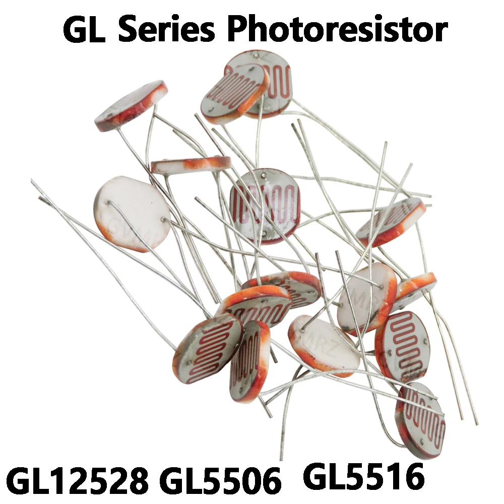 GL GL5537 GL5539 GL5549 Series Photoresistor Light Dependent Resistor LDR GL12528 GL5506 GL5516 GL5528