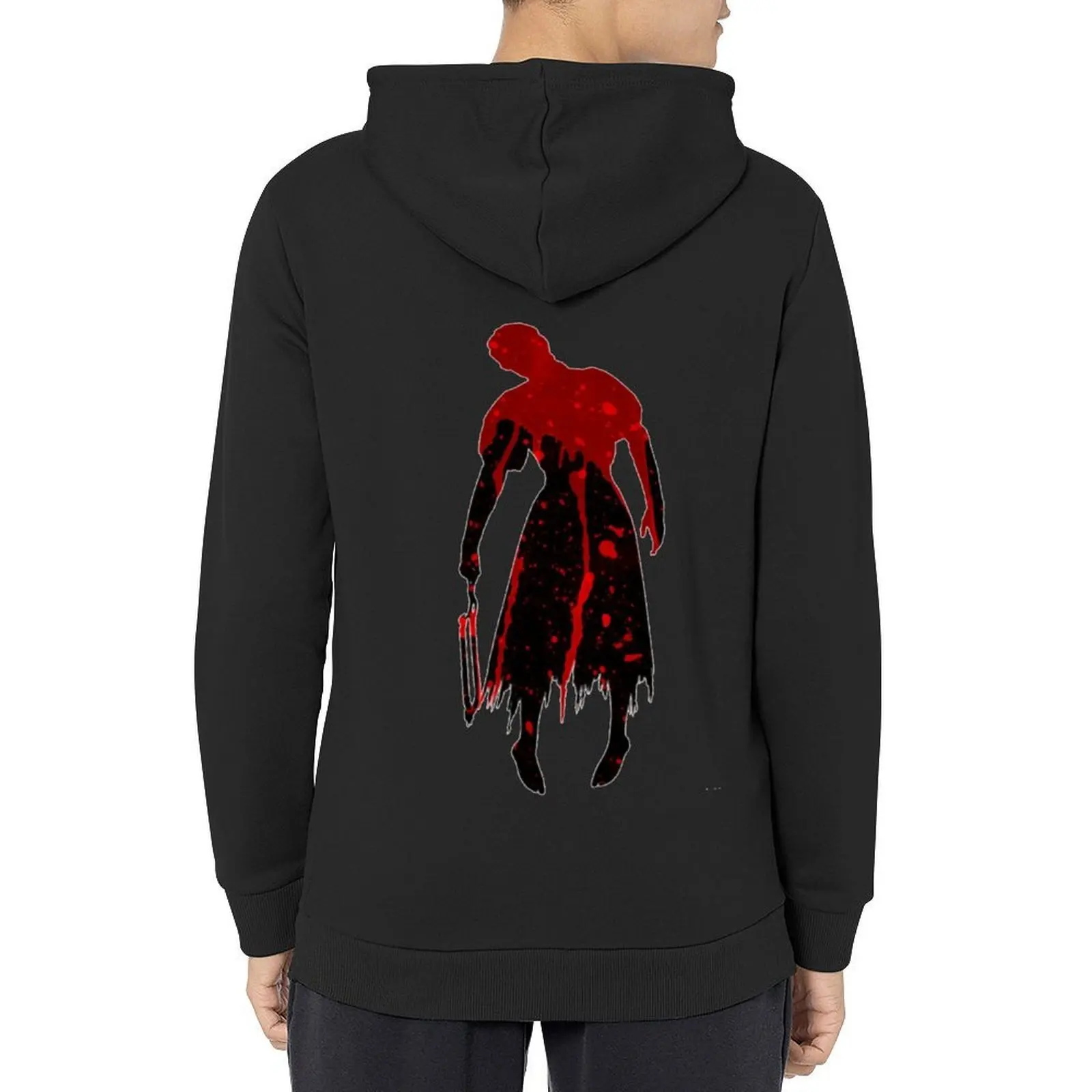 

Red Stained Nurse Silhouette Hoodie korean style clothes japanese style men wear fashion men hoodies for men high quality