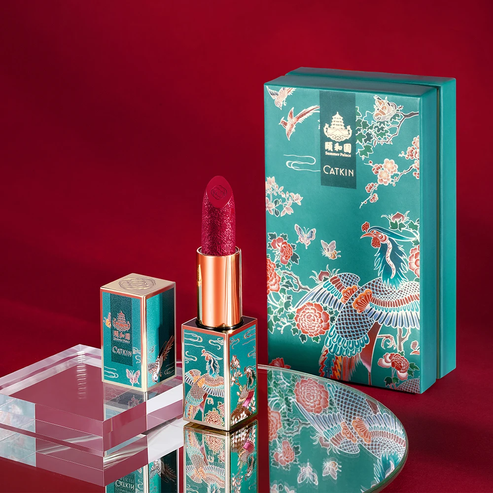 CATKIN Lipstick, Rouge Red Long Lasting Moisturizing Lip Stick Makeup， X SUMMER PALACE Theme