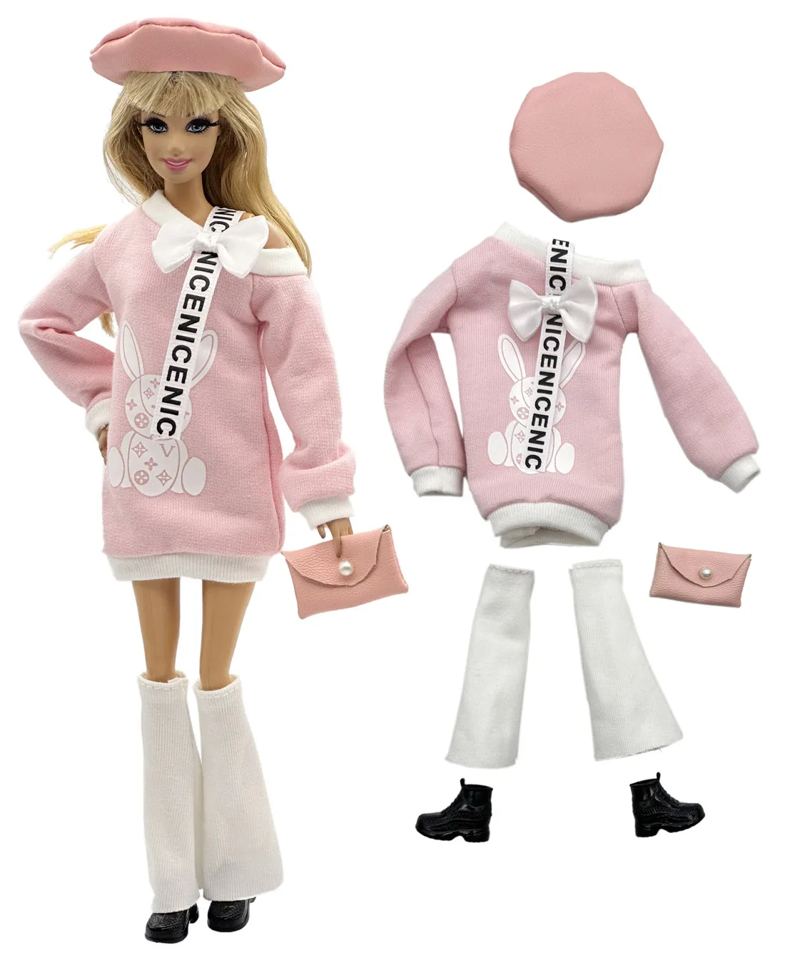 1 セット布人形アクセサリーファッションモデルカジュアルウェアクールな服 + 靴 11.5 インチ 30 センチメートル人形子供や誕生日ギフト