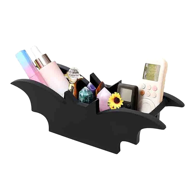 Bathroom Decor Box Bat Boxes Bat Tray,Makeup Organizer-Cosmetic Organizer For Crystal Cosmetic Brush Remote & Keys Durable