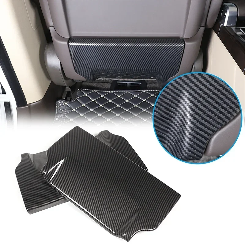 

For Land Rover Range Rover Vogue 2018+ Car Seat Back Anti-kick Panel ABS Carbon Fiber Pattern Interior Accessories