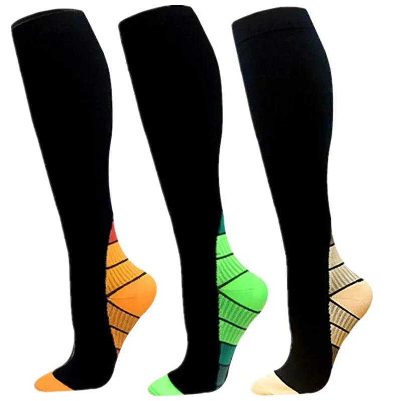 Compression Socks Varicose Veins Diabetes Pregnancy 20-30mmhg Elastic Socks Men Women Outdoor Running Natural Hiking Nylon Socks