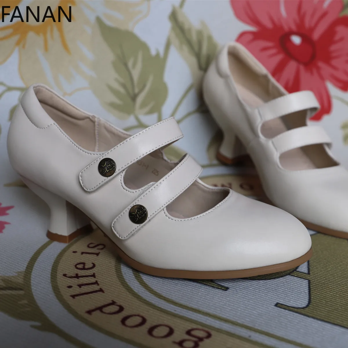 

Unique Retro Elegant High Heel Pumps Shoes for Women French Mary Jane Wine Glass Heel Cheongsam Embroidered Hanfu Shoes