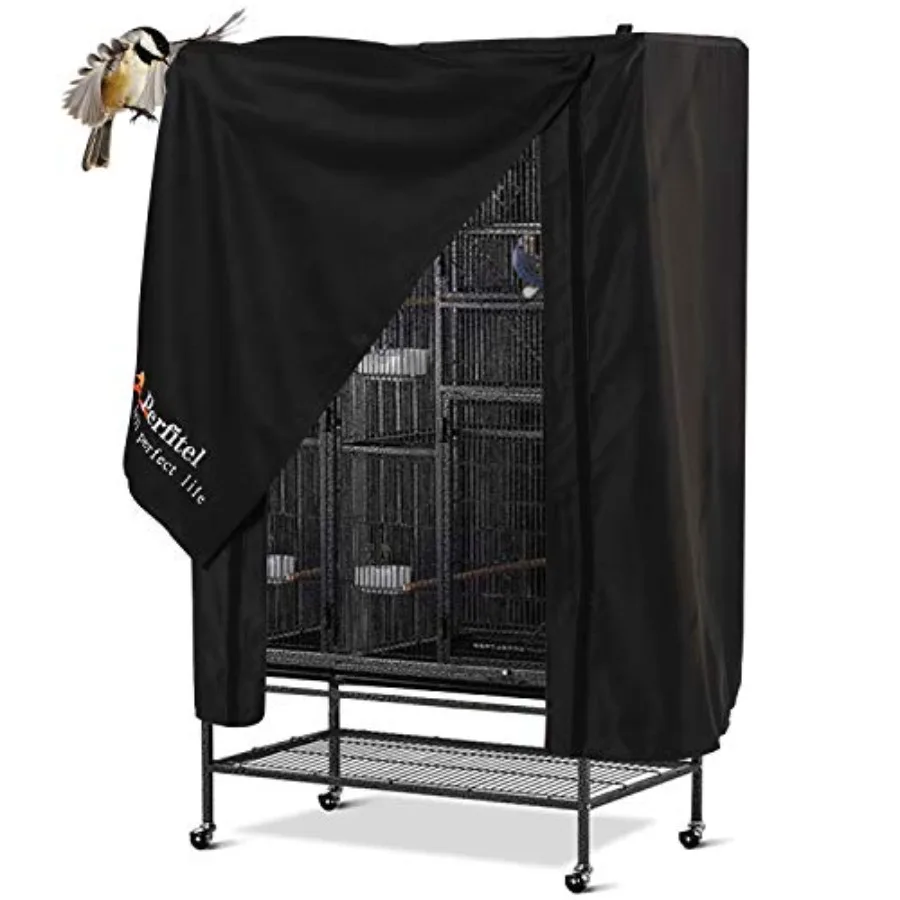 

Universal Bird Cage Cover Black Good Night Birdcage Cover Black-Out Birdcage Cover Durable Breathable Washable Material