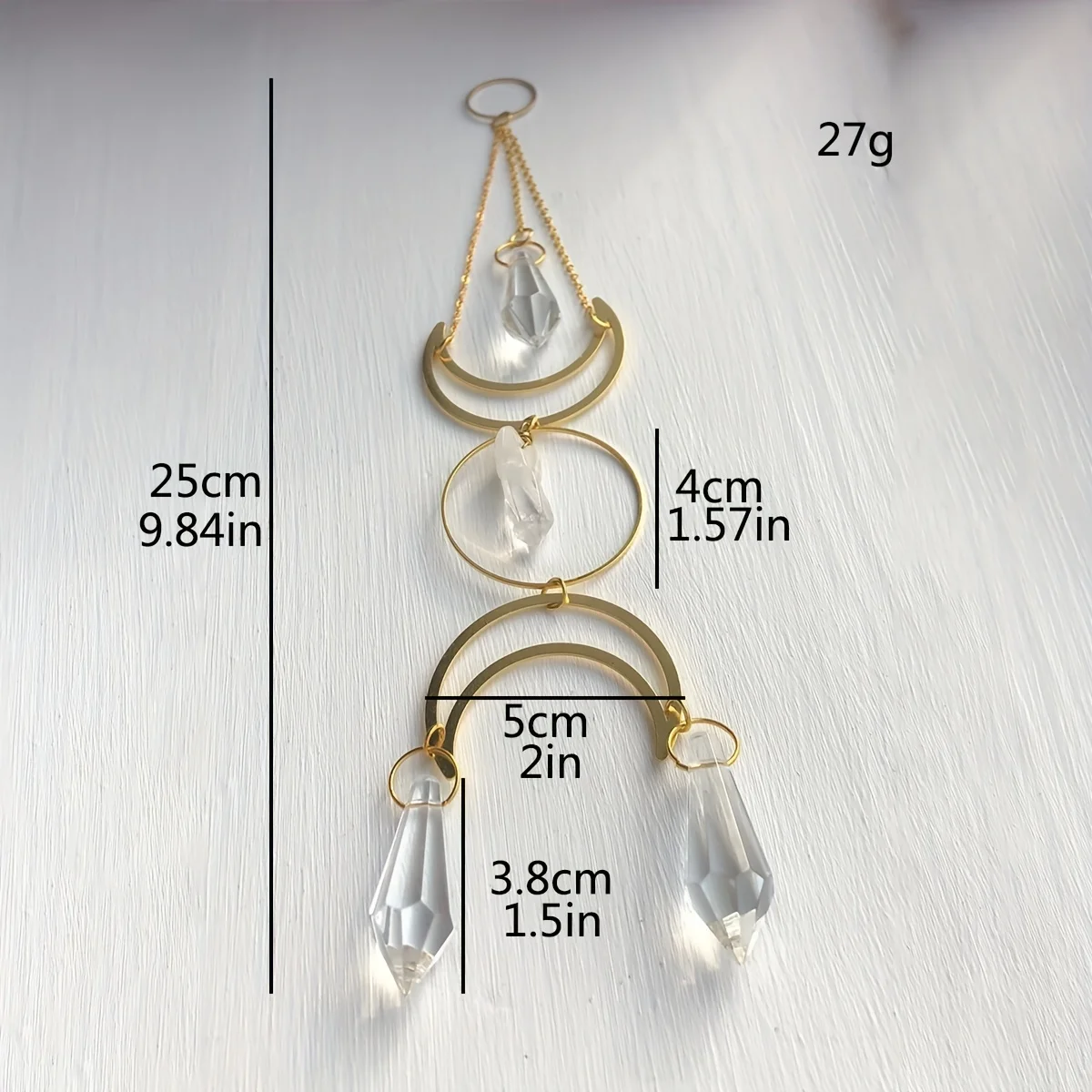 1pc Sun Catcher Moon Spiked Beads Crystal Prism Outdoor Furniture Holiday Hanging Decorations Pendants