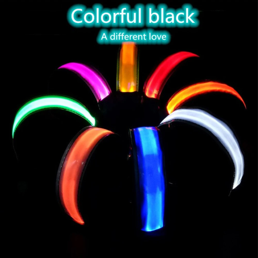 Pulsera reflectante LED ajustable de nailon, brazalete luminoso para correr por la noche, correa de recorte para ciclismo, banda brillante de seguridad para deportes al aire libre