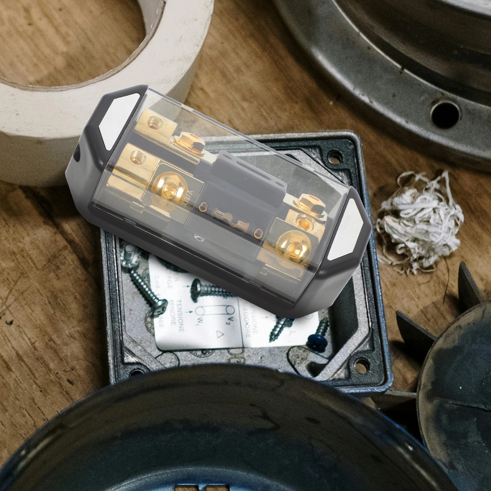 

Car Amplifier Block Auto Audio Fuse Holder High Power Output Easy Installation Multi-Functional Application For Car