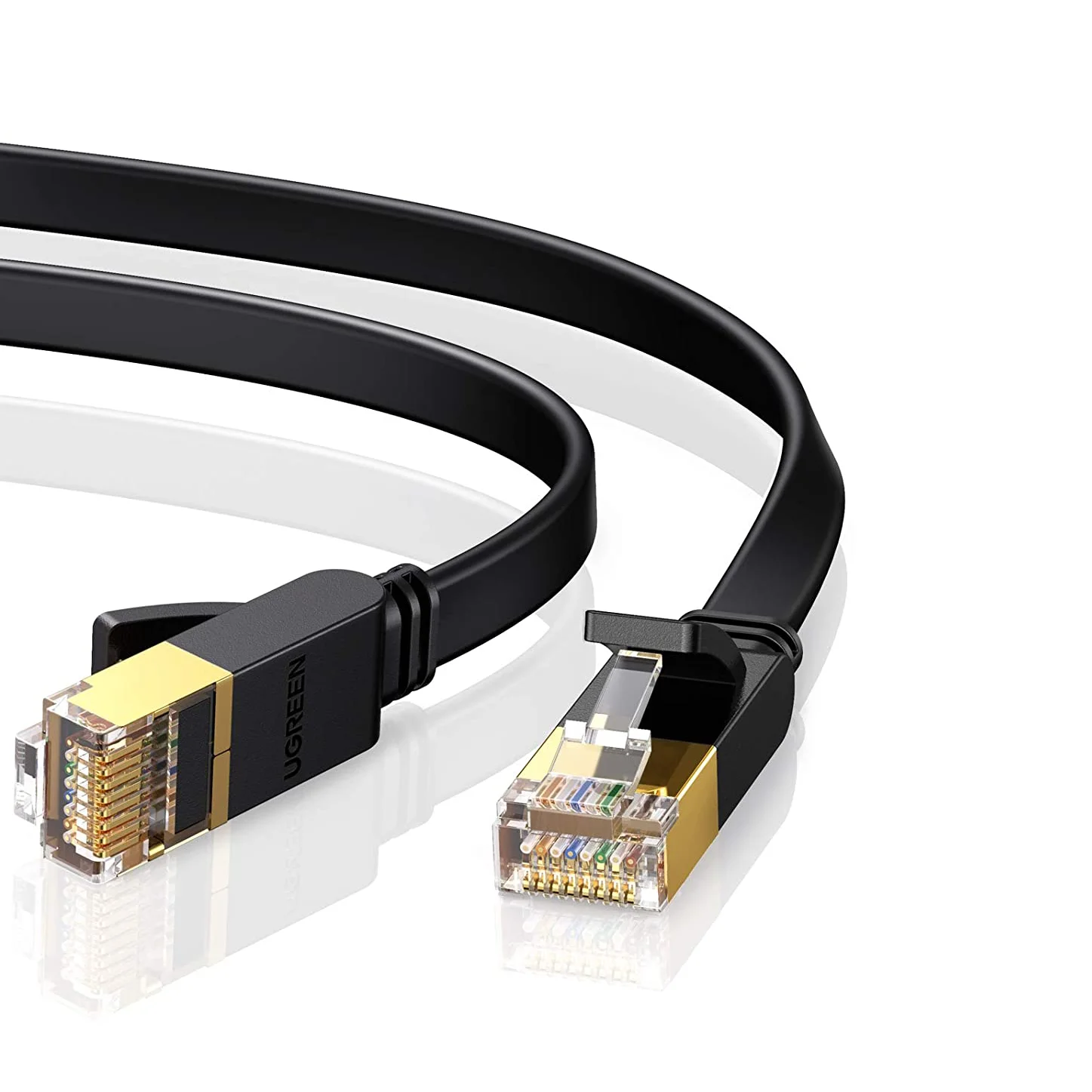 

UGREEN Cat 7 Ethernet Cable Cat7 High Speed Flat Gigabit RJ45 LAN Cable 10Gbps Shielded Internet Network Patch Cord
