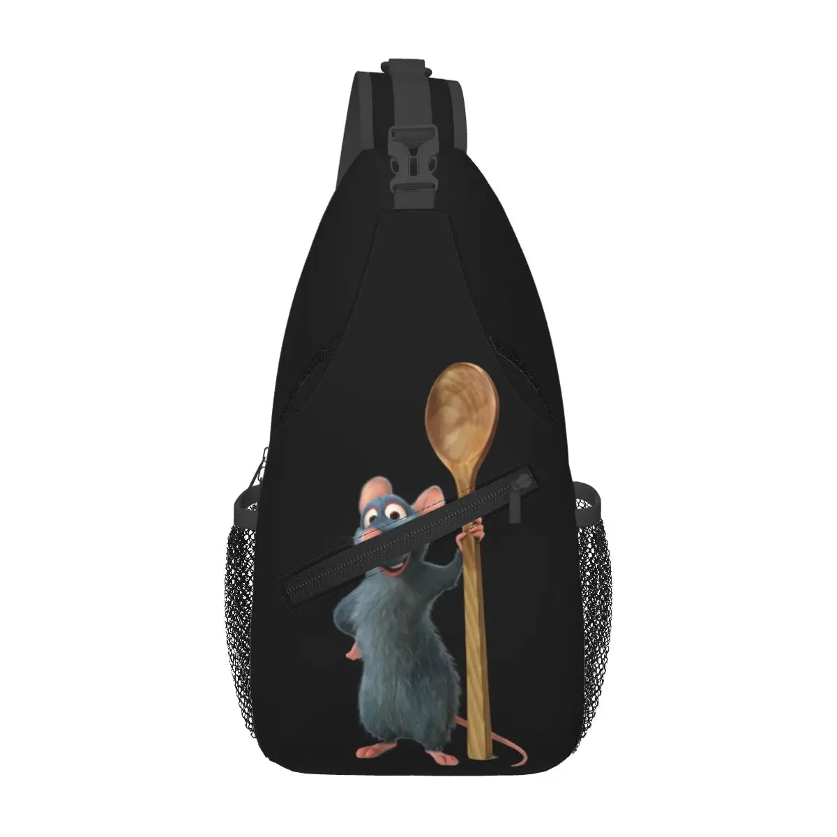 Custom Ratatouille Chef Anime Shoulder Backpack Women Men Fashion Shoulder Chest Bags for For Traveling Hiking Sling Bag