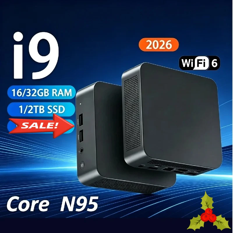 New Mini PC Intel Core N95  32GB RAM 1TB/2TB SSD WIFI 6 BT5.2 4K HD Gaming Office Study Computer