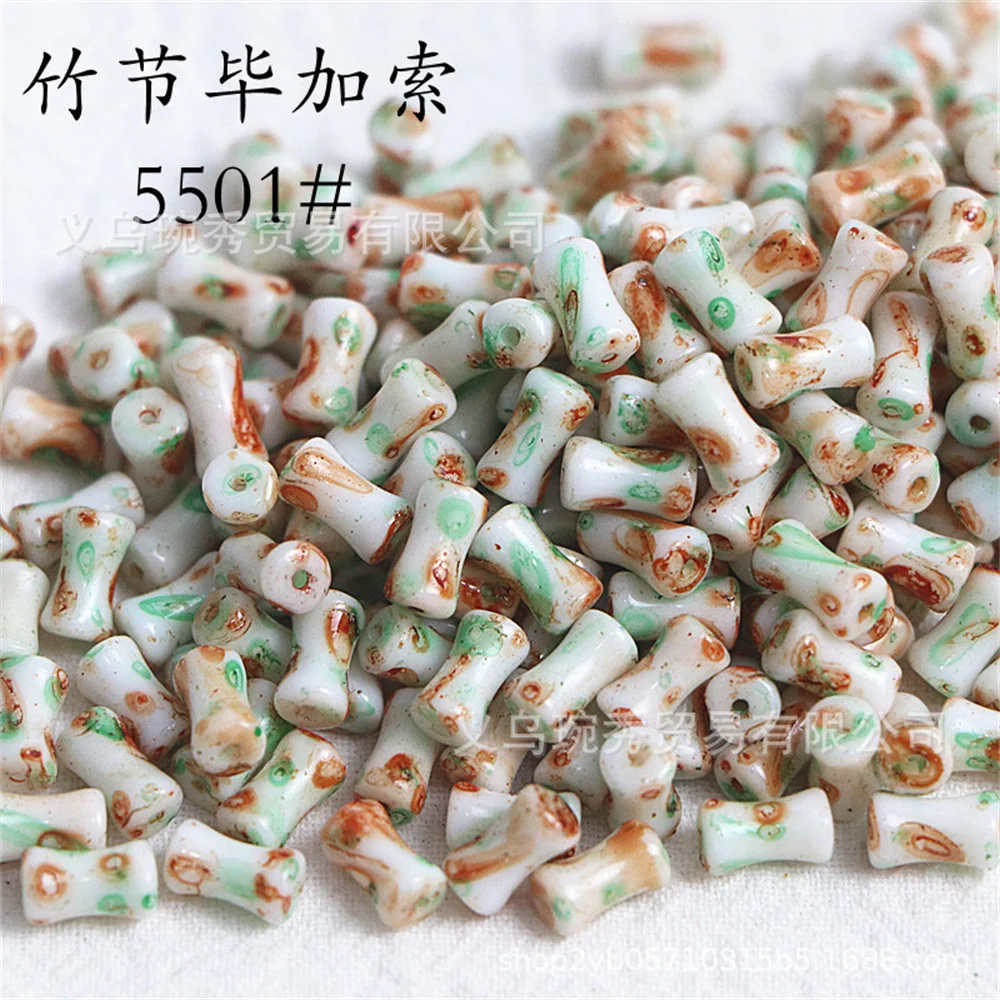 High quality 4 * 8mm bamboo knot Picasso bead bead scattered beads handmade DIY bracelet necklace accessories materials