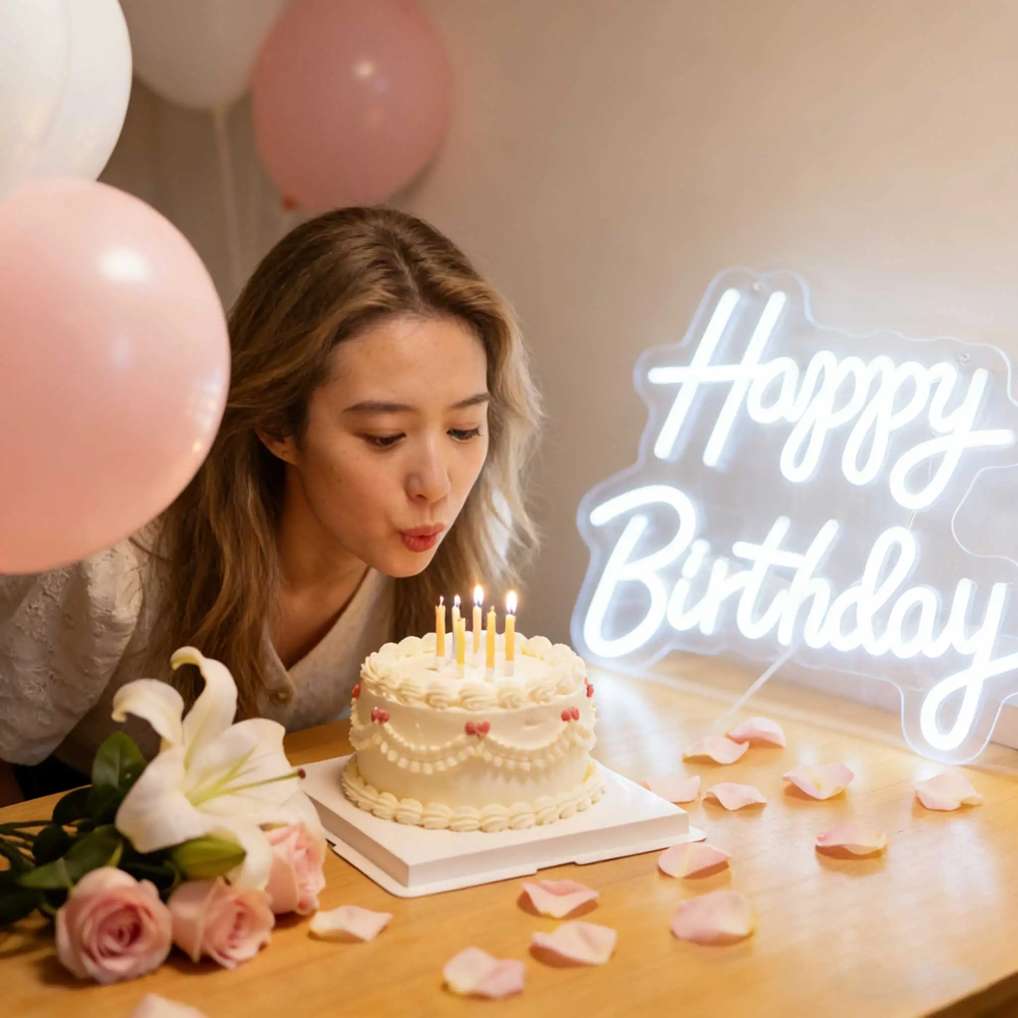 

Happy Birthday LED Neon Sign Light Up Sign for Birthday Party Decorations Wall Decor Photo Props Birthday Party Supplies Home D