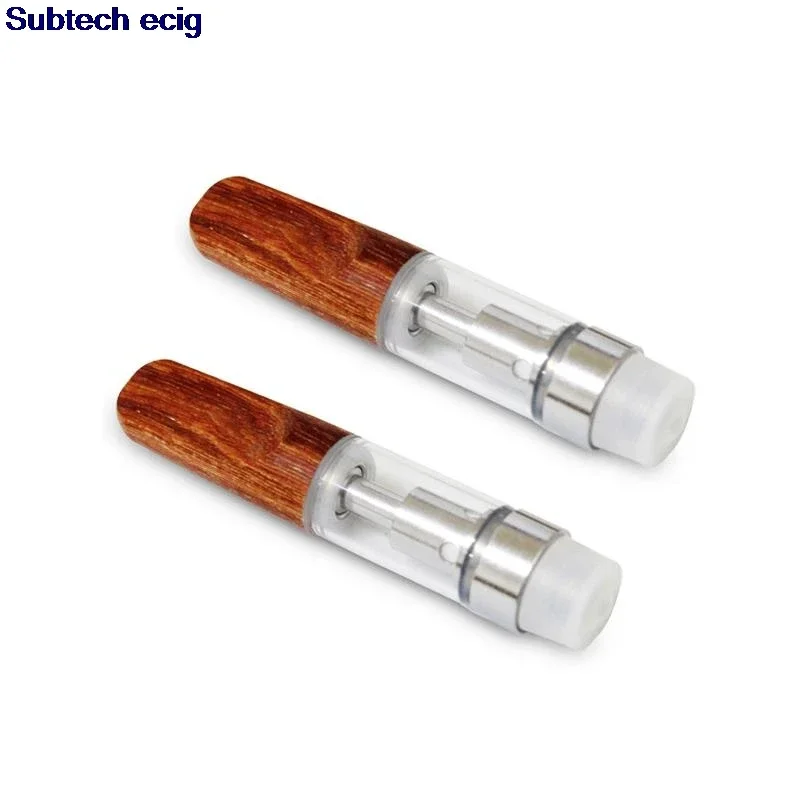 20pcs CC-ELL En Céramique Vape Cartouche 510 optique Huile Précieuse En Céramique Bobine 0.5ml 1.0ml Pyrex Verre Atomiseur 2.0mm Trous adhérence Chariot