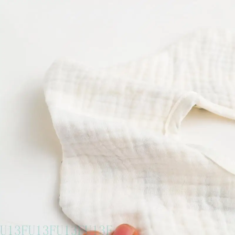 

U13F Newborn Muslin Bib Suitable for Teething and Drooling Baby Bib with Snap Button