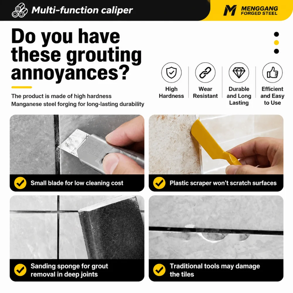 Double Head Grout Removal Pliers Thickened Sharp Edge Fastener Extract Pliers Scratch Free Labor Saving Grout Tool