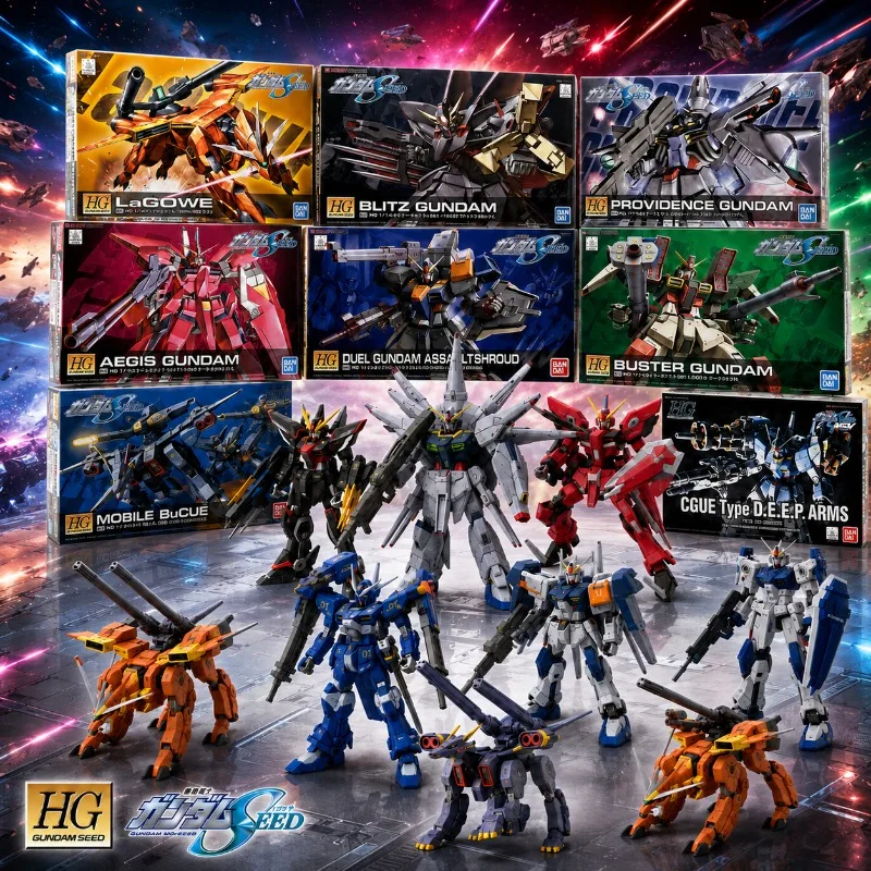 Bandai HG SEED 1/144 Blitz Aegis Duel Buster Providence BuCUE LaGOWE CGUE Kit de Modélisme en Plastique Robot Mecha à Assembler Jouet Cadeau Garçon