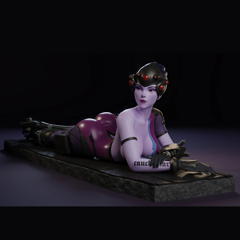 

1/24 NSFWDeadly Lady Grey Resin Figurine Toy Unpainted GK Doll Unassembled 3D Print Assembly Miniature Reduction Statue Toy