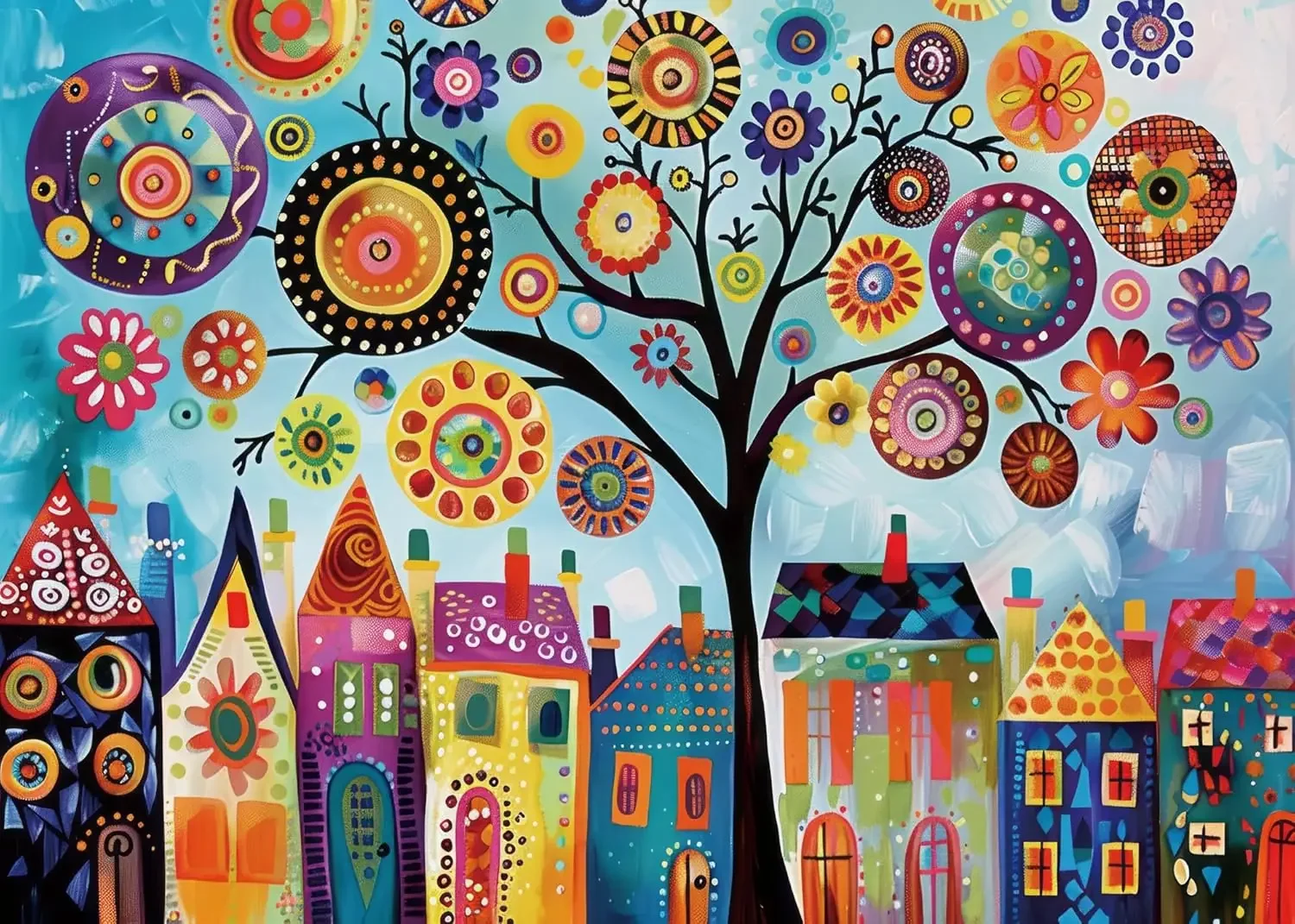 شجرة الحياة 500/300/120 قطعة ألغاز الصور المقطوعة ألعاب النشاط العائلي المحدبة لغرفة النوم وغرفة المعيشة هدية الحفلات