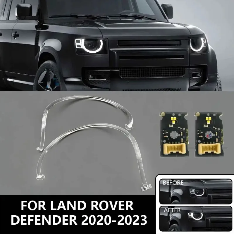 For Land Rover Defender 2020 2021 2022 2023 DRL Board Car DRL Headlight Light Guide Strip Daytime Running Light Tube Bar New