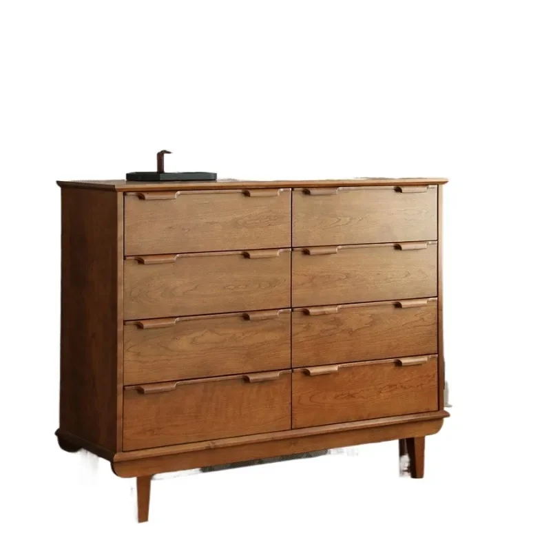 American country solid wood living room storage cabinet side cabinet retro drawer small cabinet old chest cabinet