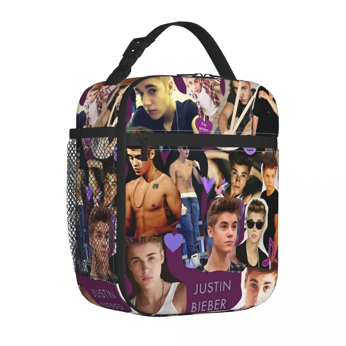 

Pop Singer J-Justin Bieber Accessories Insulated Lunch Bag For Outdoor Food Storage Bag Portable Thermal Cooler Lunch Boxes