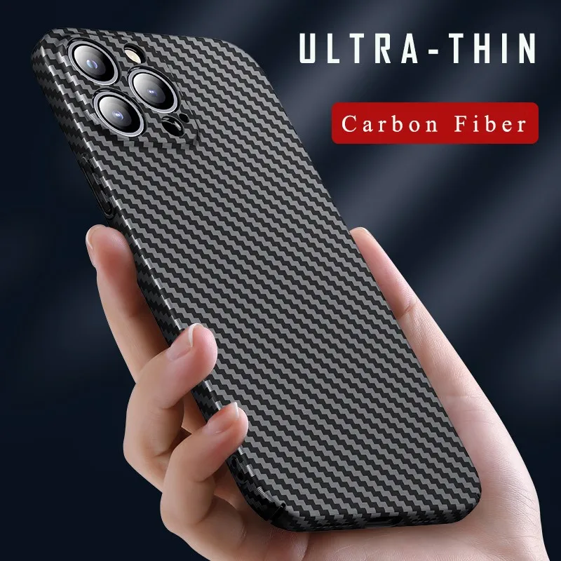 Carbon Fiber Skin Texture Hard PC Ultradünne Hülle für Xiaomi 17 Pro Max 15 14 13 13T 12 Pro Ultra Full Protective Matte Cover