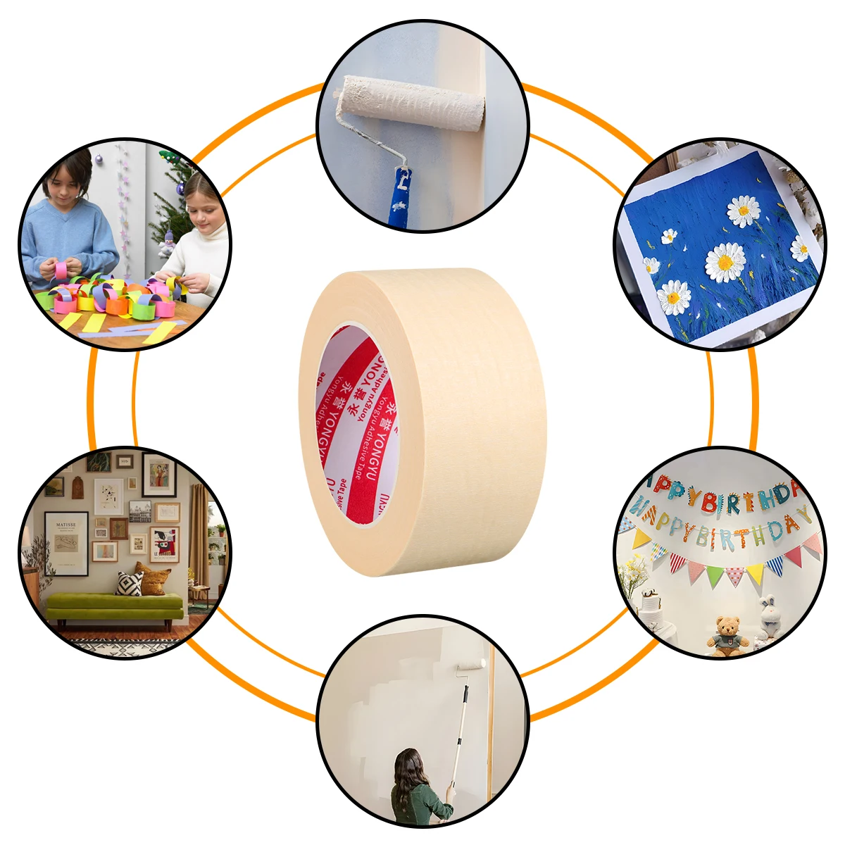 Masking Tape Textured High Adhesion And Thickening For Home Decoration Ceramic Tiles Beautiful Stitching Gift Boxes