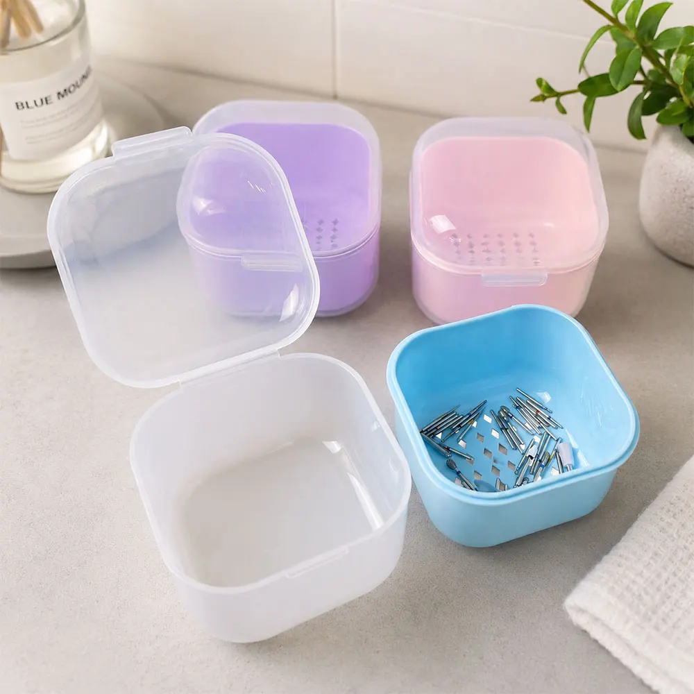 Dental Bur Disinfection Soak Box Double‑Layer Filter Cleaning Case for Dental Burs Endo Files Instrument Storage Dentistry Tool