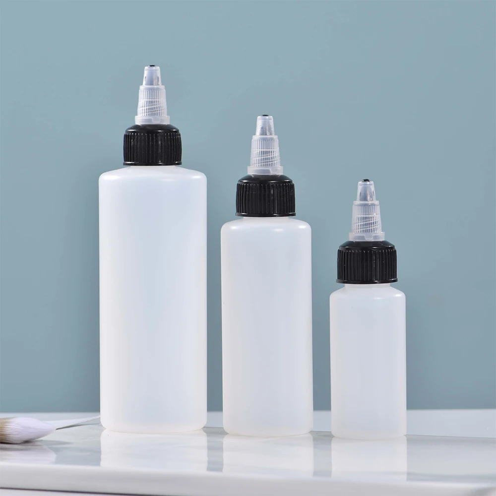 30ml 50ml 100ml 250ml 300ml  Extrusion Tip squeeze  Bottle Translucent Plastic Bottle Painting Ink Gel Cover Adjustment Bottle