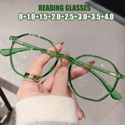 Fashion Transparent Reading Glasses Men Women Purple Middle-aged and Elderly High-definition Anti-blue Light Elderly Glasses