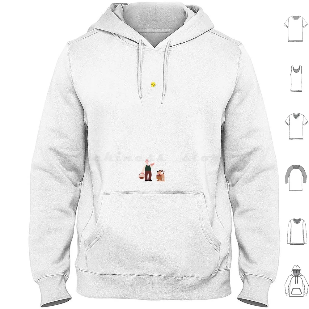 A Grand Day Out Hoodies Long Sleeve Animation Dogs Claymation Animated Movies Moon Cheese