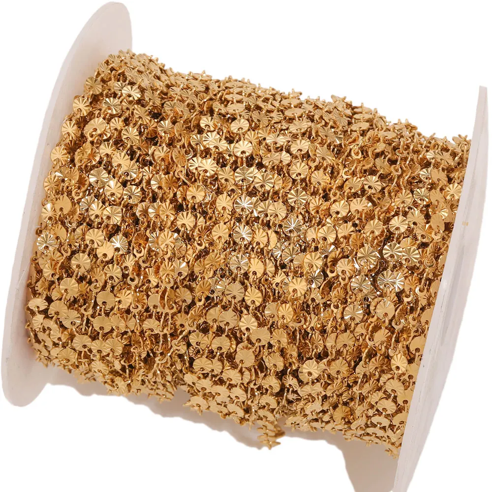 1 Meter Edelstahl-Prägekette für Schmuckherstellung, DIY-Armband, Halskette, Gliederketten, Schmuck, handgefertigte Zubehörteile, Großpackung – Detail 1