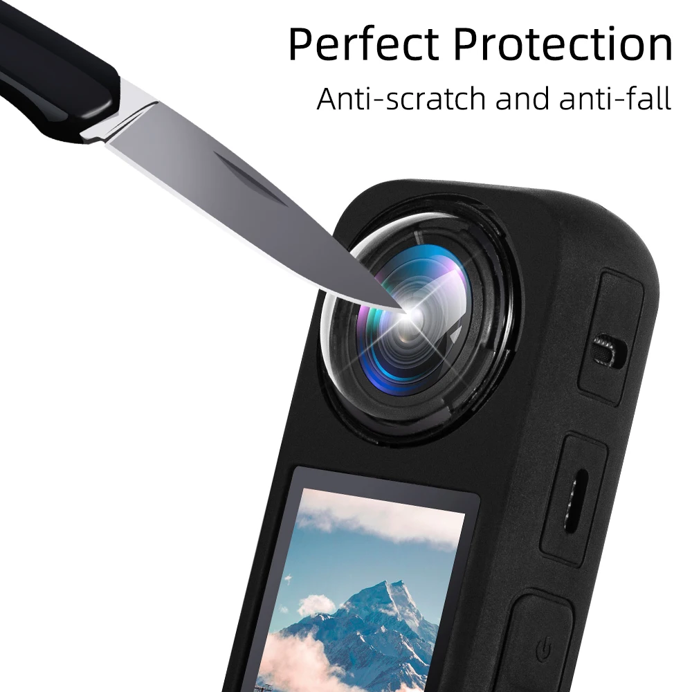 Protectores de lente giratorios para Insta360 X4, película de vidrio de pantalla para Insta 360 X4, piezas antiarañazos