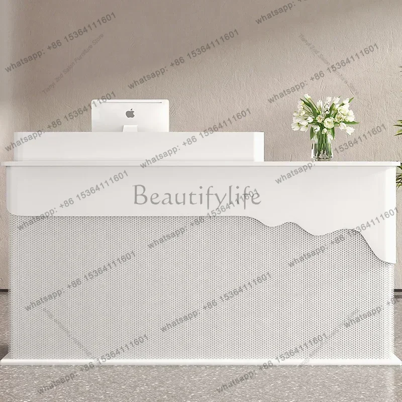 LSItalian Style Clothing Store Reception Desks Beauty Salon Simplicity Reception Desks Originality Office Furniture Receptie HBR